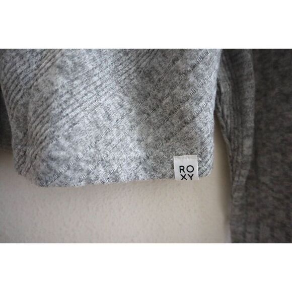 Roxy ERJKT03907 Women's Sz Small Gray Heather Lazy Day Cardigan Sweater - Picture 4 of 7